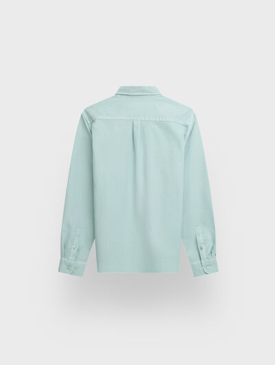 CAMISA OXFORD DYE KIDS VERDE AGUA