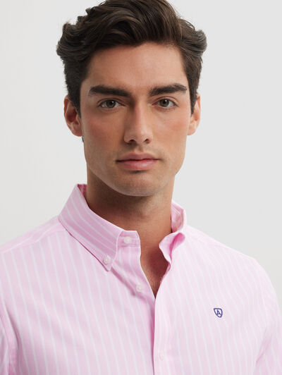 CAMISA RAYAS DUTTON ROSA