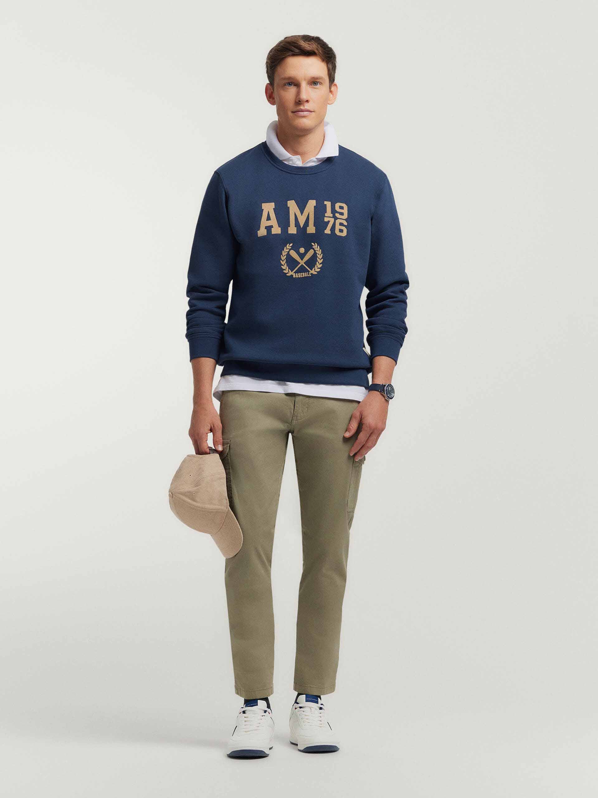 SUDADERA BASEBALL AZUL MARINO
