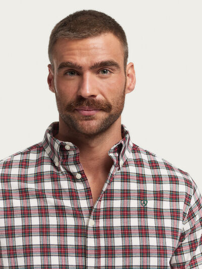 CAMISA FLANNEL TARTAN CRUDO