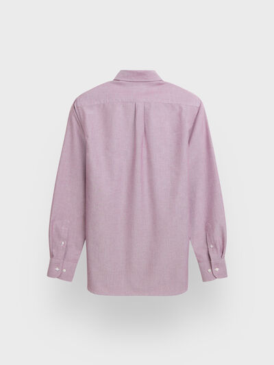 CAMISA OXFORD POCKET BURDEOS