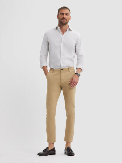 PANTALON CHINO SLIM FIT CAMEL