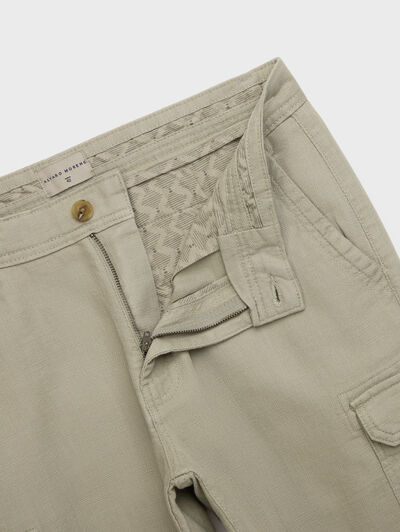 BERMUDA TINTADA CARGO VERDE