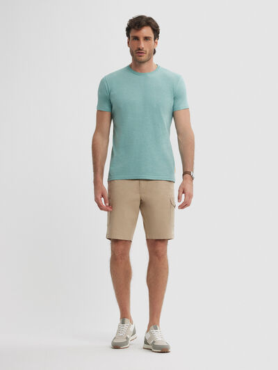 CAMISETA MELANGE TURQUESA