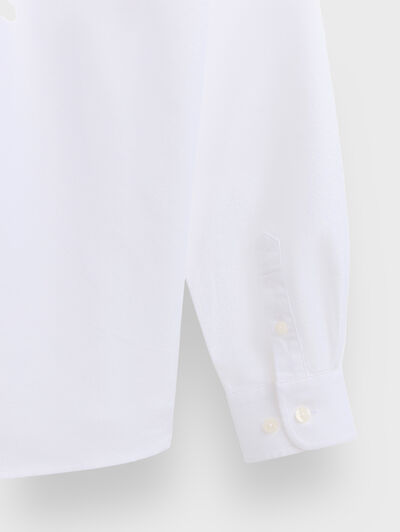 CAMISA OXFORD SOLID KIDS BLANCO
