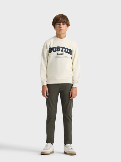 SUDADERA BOSTON KIDS BEIGE
