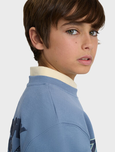 SUDADERA RACE KIDS AZUL