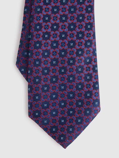CORBATA JACQUARD MF AZUL MARINO