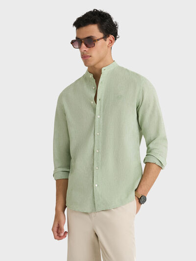 CAMISA LINO MAO VERDE