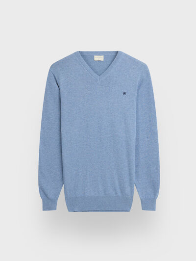 JERSEY V-NECK TRENDY CELESTE