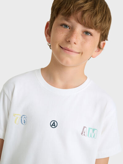 CAMISETA LETTERS KIDS BLANCO