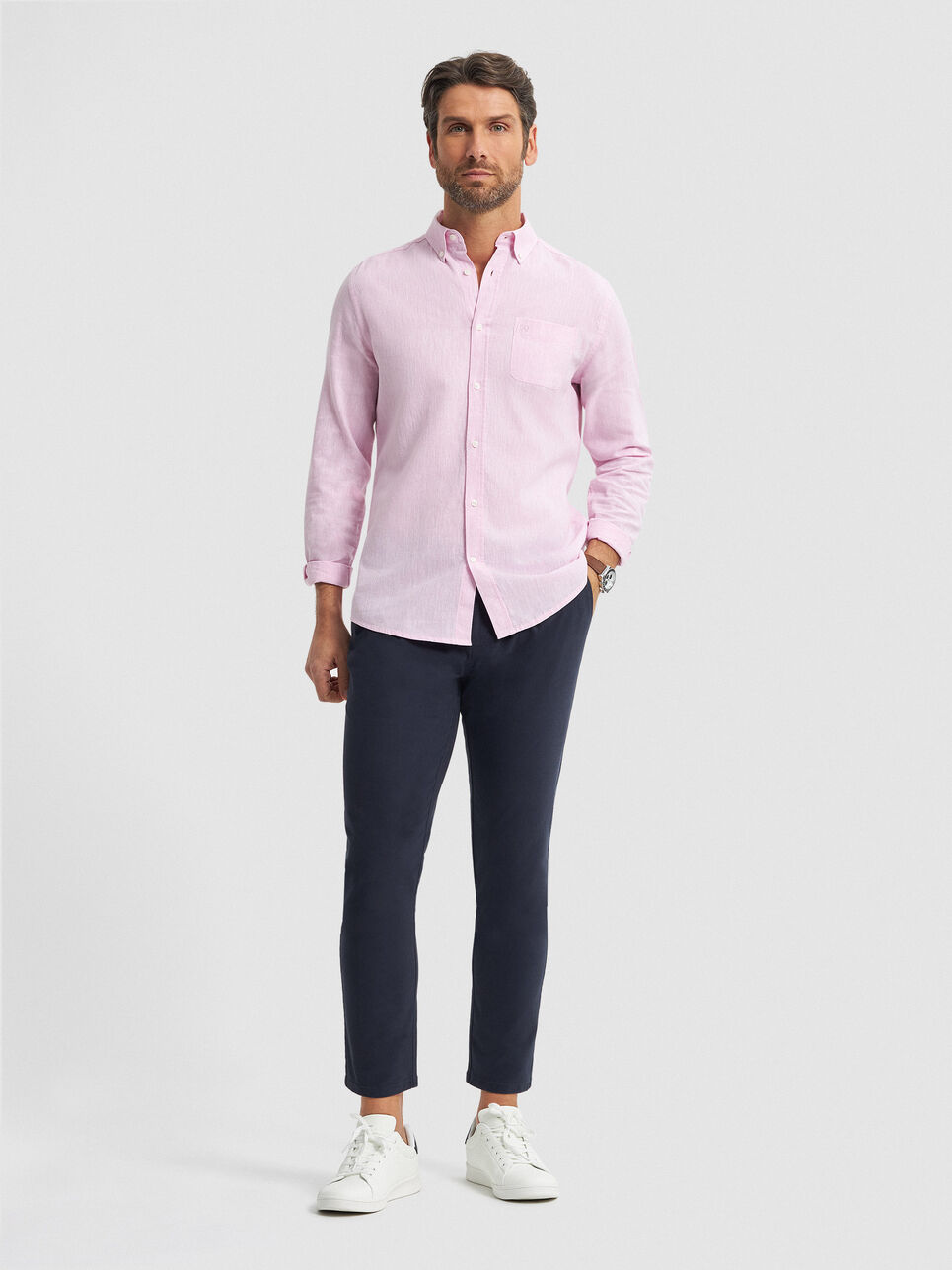 CAMISA LINO BOLSILLO