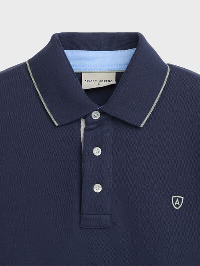 POLO CONTRAST AZUL MARINO