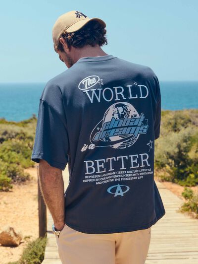 CAMISETA GLOBAL AZUL MARINO