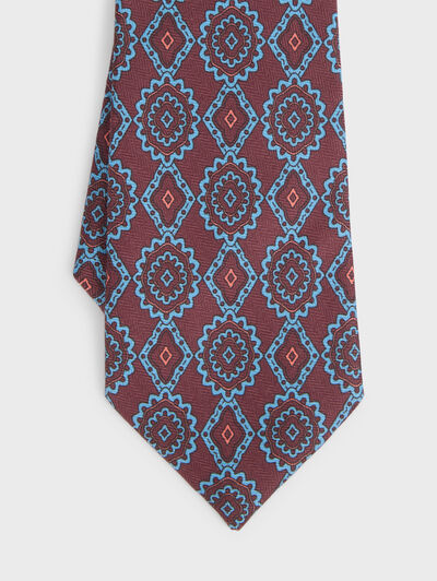 CORBATA PRINTED BURDEOS
