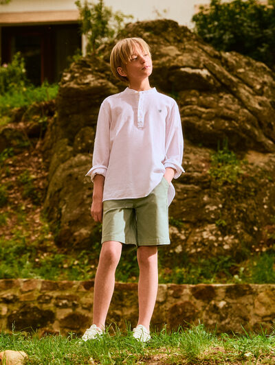 POLERA LINO MAO KIDS BLANCO