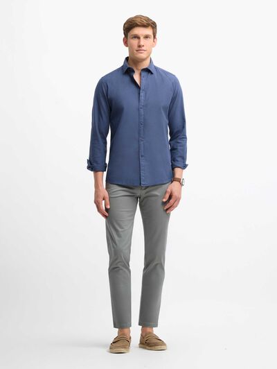 CAMISA LINO GD AZUL MARINO