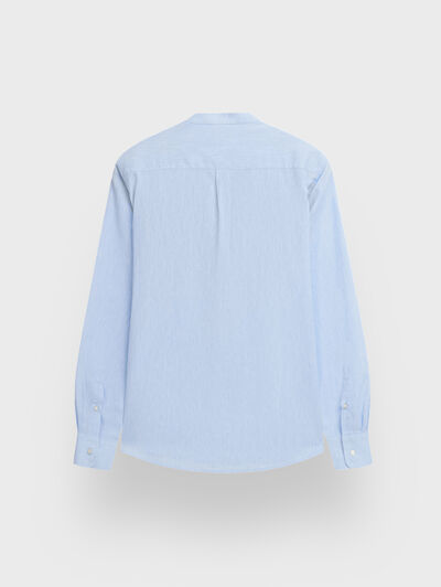 CAMISA LINO MAO CELESTE