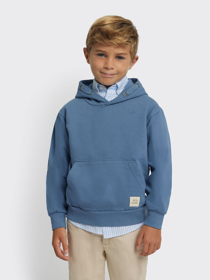 duda relé Lavandería a monedas SUDADERA GARMENT KIDS AZUL