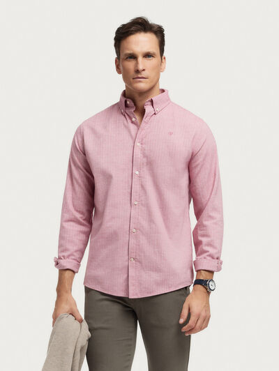 CAMISA FLANNEL ESPIGA ROSA