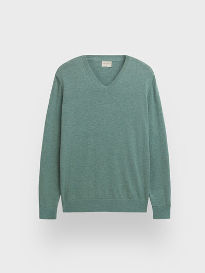 JERSEY V-NECK VERDE