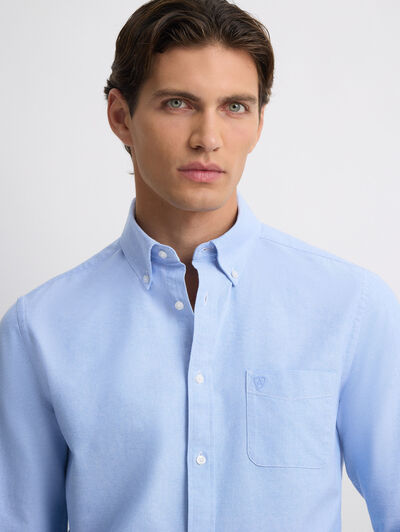 CAMISA OXFORD POCKET AZUL