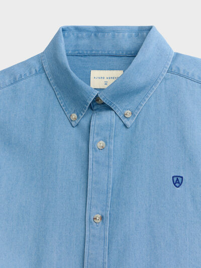 CAMISA DENIM BUTTON DOWN CELESTE