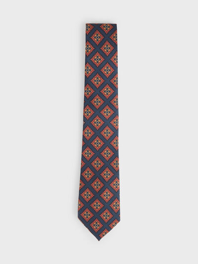 CORBATA PRINTED AZUL MARINO