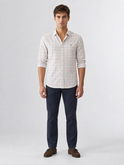 CAMISA TIE CHECKS AZUL MARINO