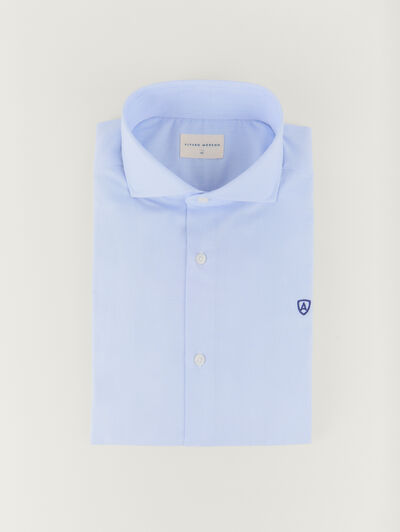 CAMISA VESTIR MICRO TIE CELESTE