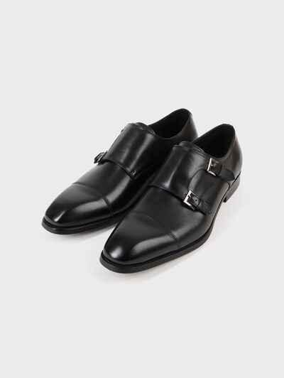 ZAPATOS DOBLE HEBILLA NEGRO