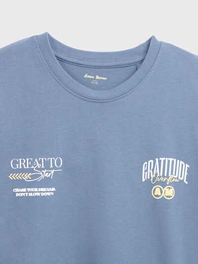 CAMISETA GRATITUDE KIDS AZUL