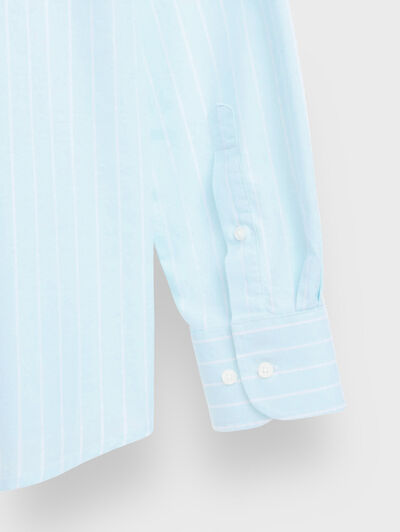 CAMISA OXFORD STRIPES VERDE AGUA