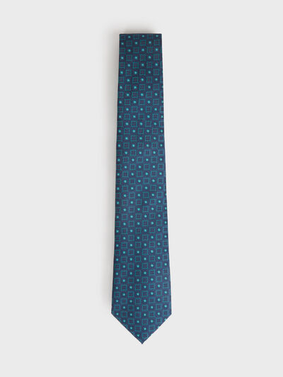 CORBATA JAQUARD MF AZUL MARINO