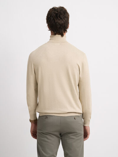 JERSEY CUELLO VUELTO BEIGE
