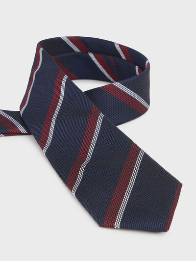 CORBATA GRENADINE REGIMENTAL AZUL MARINO