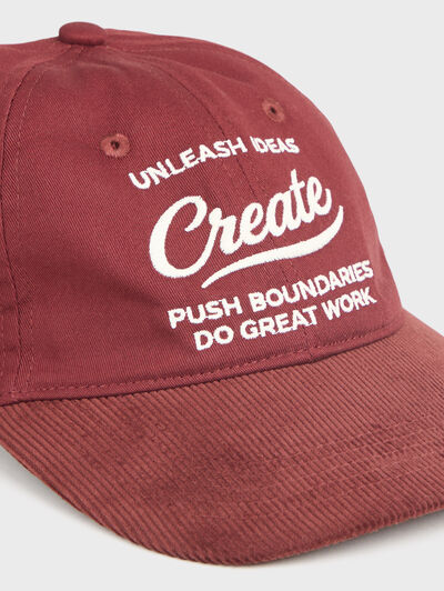 GORRA CREATE BURDEOS