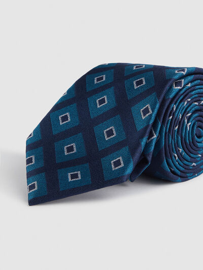 CORBATA JACQUARD MF AZUL MARINO