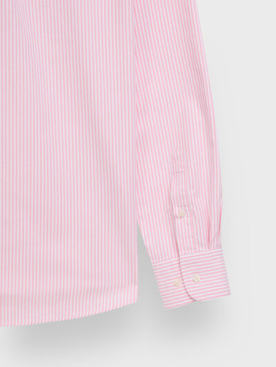 POLERA OXFORD RAYAS CORAL