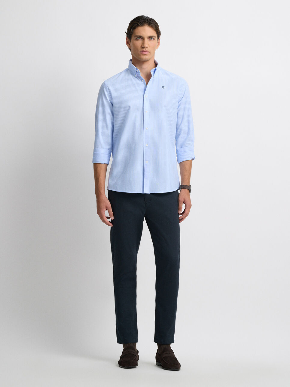 CAMISA OXFORD RAYAS DOWN
