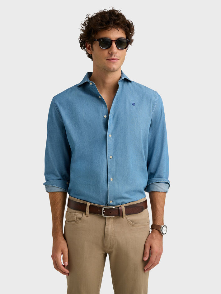 CAMISA DENIM JACK AZUL