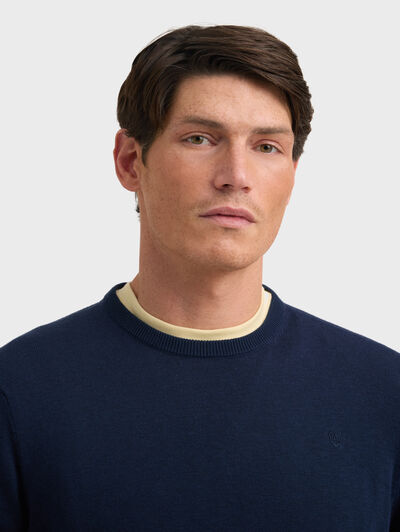 JERSEY ROUND NECK AZUL MARINO