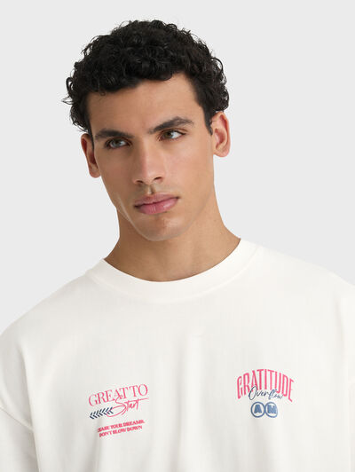 CAMISETA GRATITUDE BLANCO
