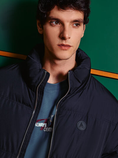 CAZADORA BOXY AZUL MARINO