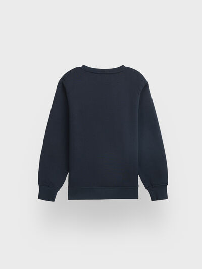 SUDADERA BASICA KIDS AZUL MARINO