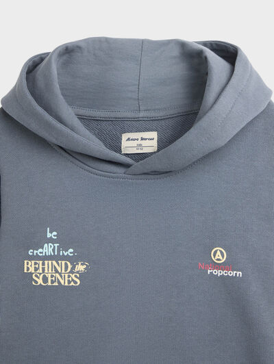 SUDADERA POPCORN KIDS AZUL MARINO