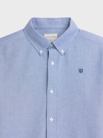 CAMISA OXFORD SOLID AZUL MARINO