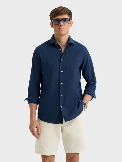 CAMISA LINO ALEX AZUL MARINO