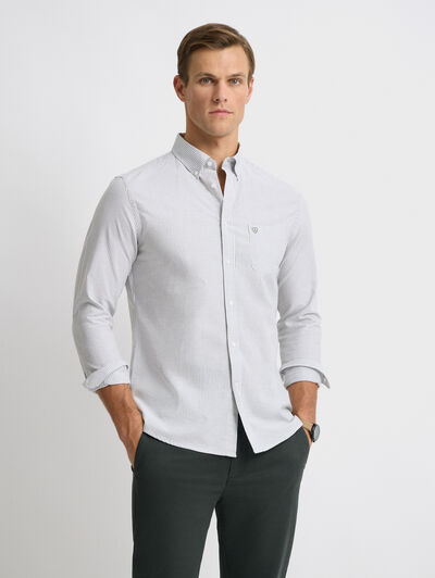 CAMISA OXFORD STRIPES VERDE