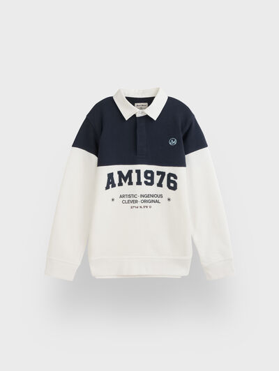 SUDADERA POLO ARTISTIC KIDS AZUL MARINO